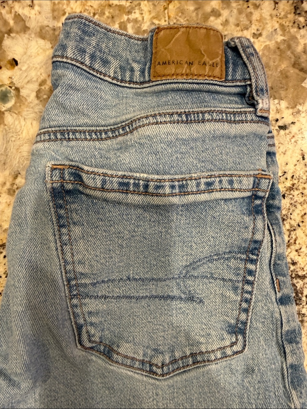 American Eagle Outfitters womens 000Washed Light Blue Denim Jeans